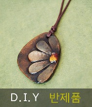 고색 들국화꽃 목걸이 DIY