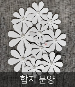 들국화꽃 합지 문양 (원형)